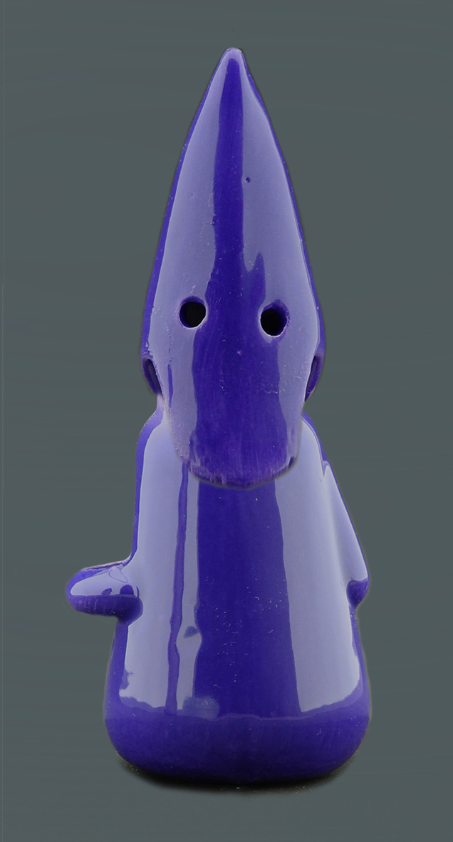 Incensario Cerámico Vidriado Verde Oscuro y Morado Mi Nazarenito, Cuerpo Cobalto y elige el color del Capirote