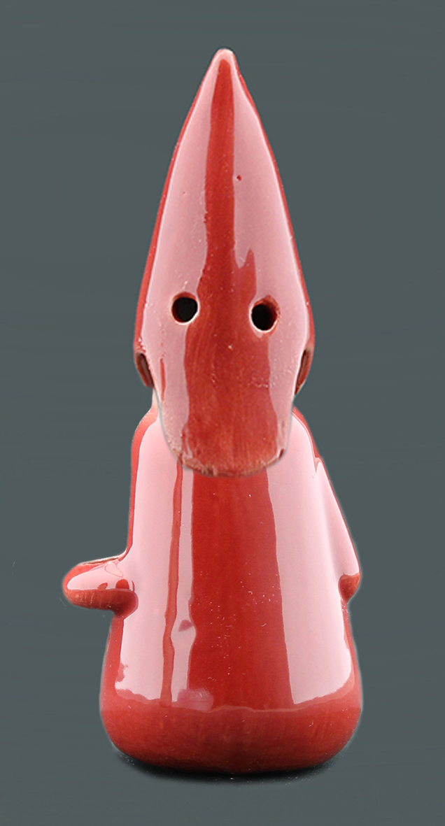 Incensario Cerámico Vidriado Verde Oscuro y Morado Mi Nazarenito, Cuerpo Rojo y elige el color del Capirote