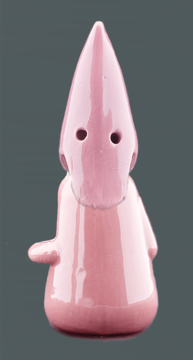 Incensario Cerámico Vidriado Verde Oscuro y Morado Mi Nazarenito, Cuerpo Rosa y elige el color del Capirote